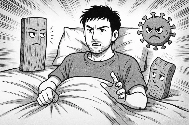 木とも病気とも会話する？布団の中の怪しい大工