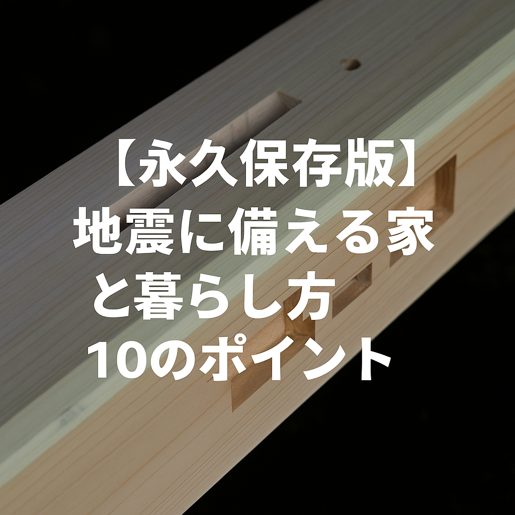 【永久保存版】地震に備える家と暮らし方10のポイント｜本当に守りたいものを守るために