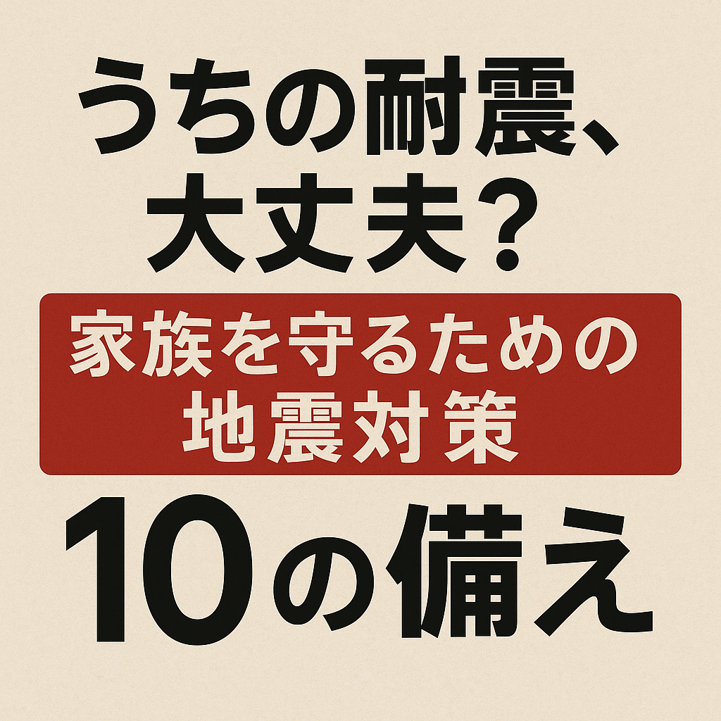 「うちの耐震、大丈夫？」家族を守るための地震対策10の備え【岡崎市・幸田町版】
