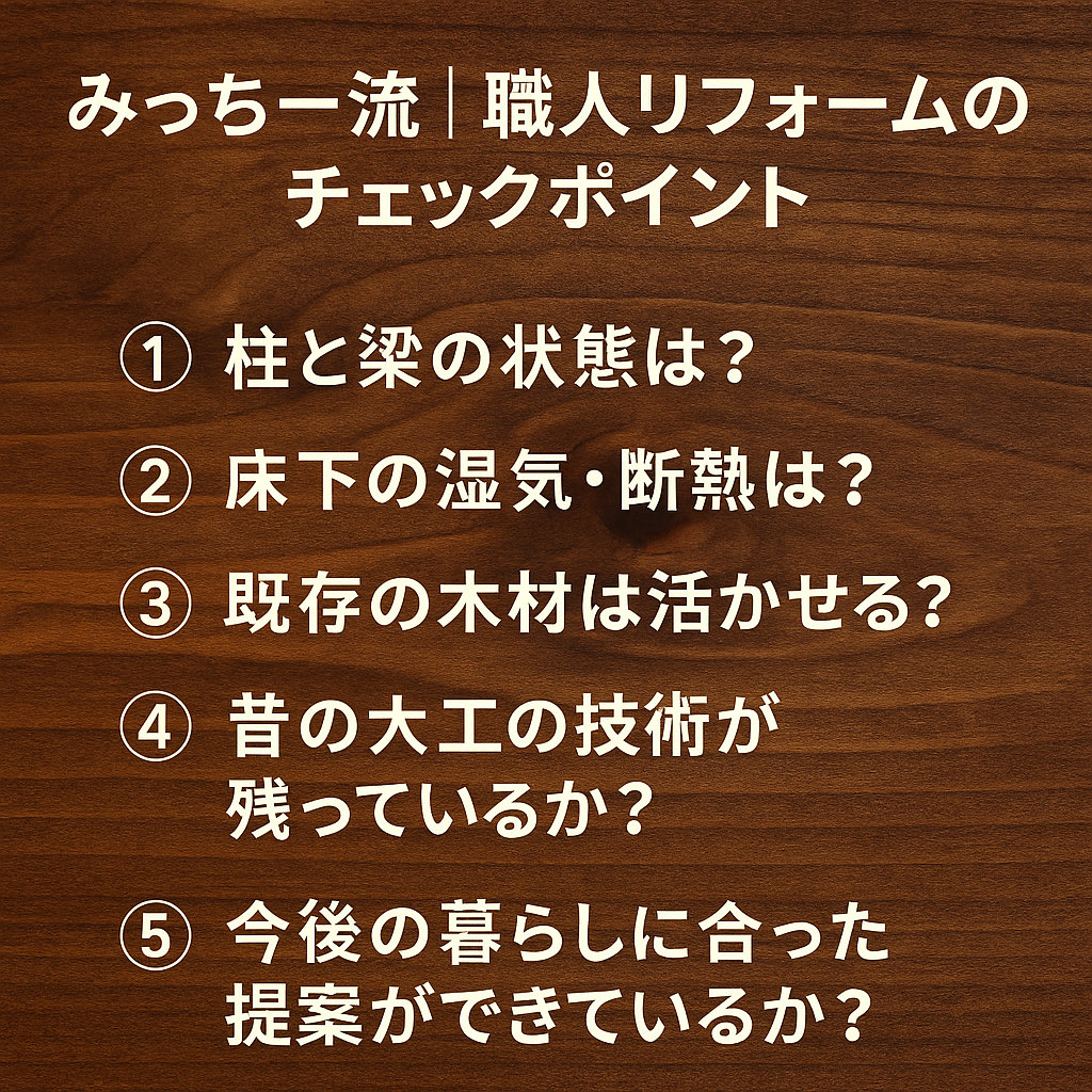   リフォームチェックポイント    
