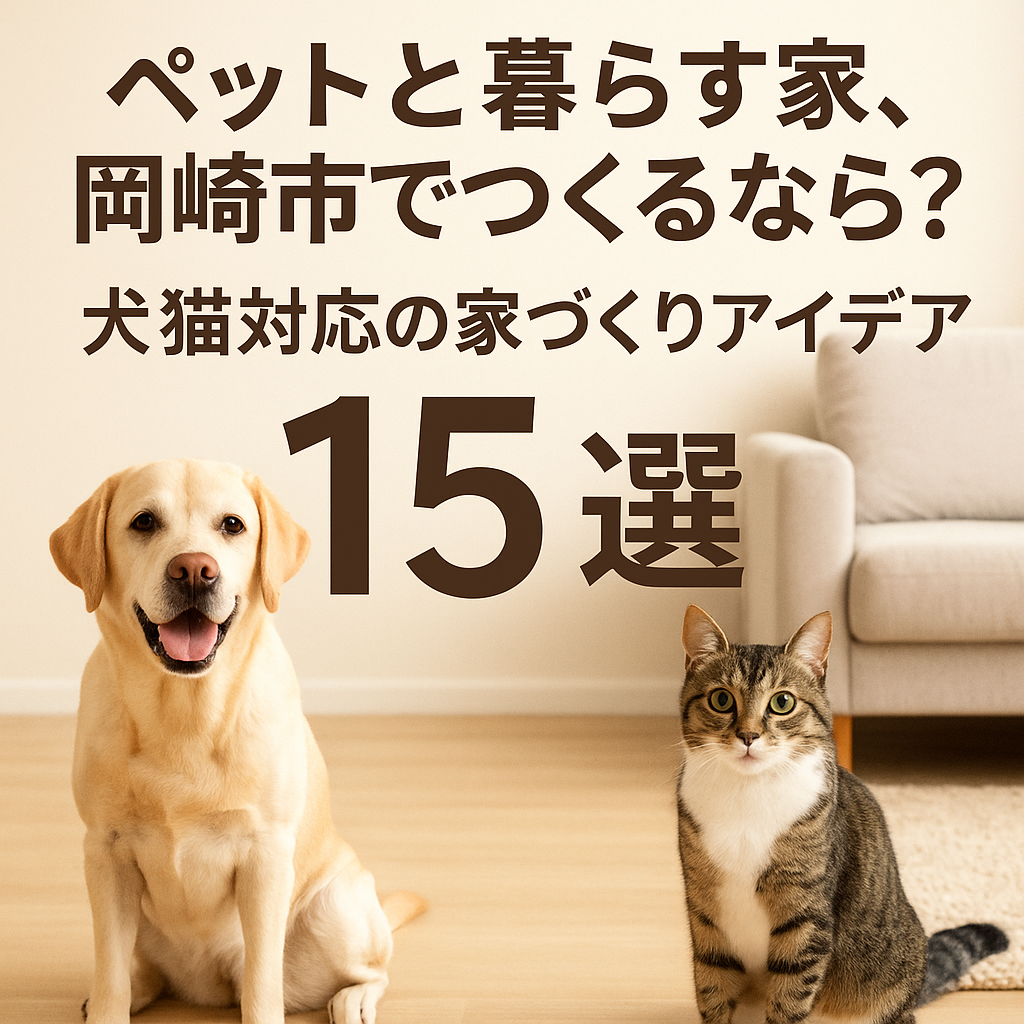 ペットと暮らす家、岡崎市でつくるなら？犬猫対応の家づくりアイデア15選！