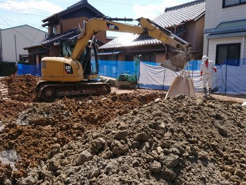 蒲郡市　N様邸現場状況　地盤改良工事 アイキャッチ画像